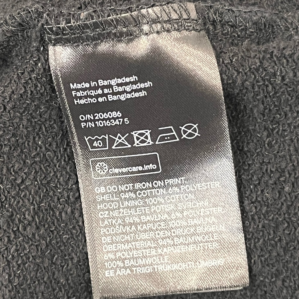 H&M Just For The Record Oversized Graphic Hoodie Black Unisex Men’s M - Picture 5 of 6